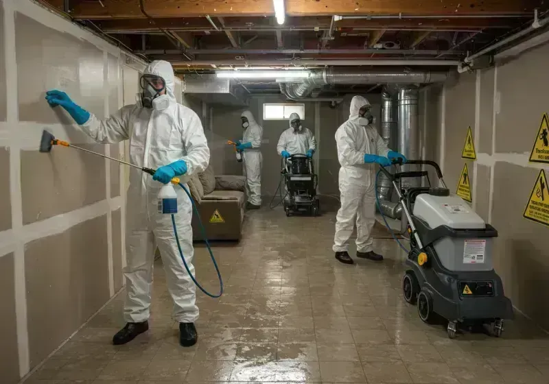 Basement Moisture Removal and Structural Drying process in Brodhead, KY